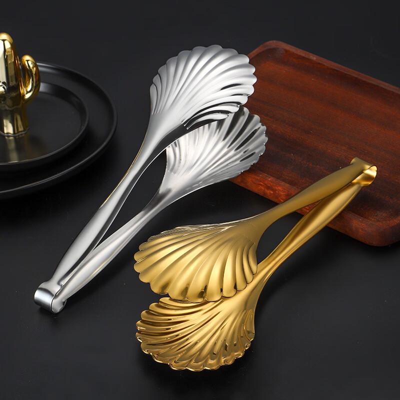 Creative Stainless Steel Shell Food Tongs