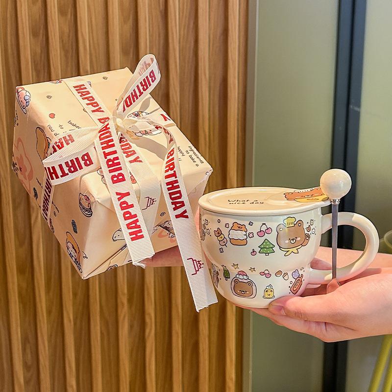 Dívka dárek k narozeninám pár roztomilé prase keramický hrnek přítelkyně praktický suvenýr dětský dárkový box