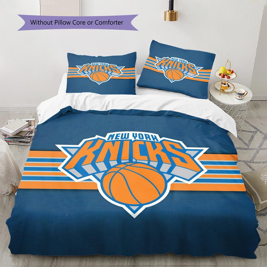 Set Copripiumino Trapuntato con Fantasia New York Knicks Decorazione per la Casa Regalo (1 * copripiumino + 2 * federe senza imbottitura).xwn