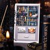 Dark Magic Bookcase Pet Tape Set With Clip, Waterproof Gothic Scrapbook Sticker Rolls