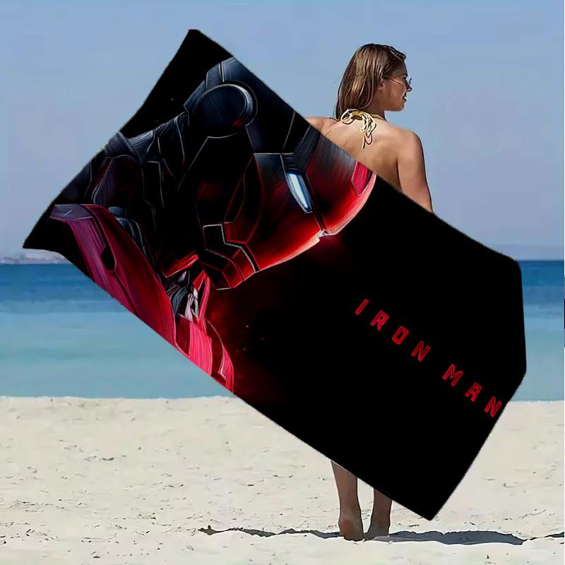 Hero Iron Beach Towel Microfiber Beach Towel Super Soft & Absorbent for Bath, Beach, Travel  Bath Time Accessory, Fan Gifts
