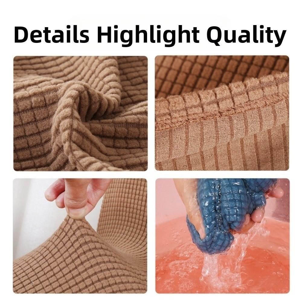 Jacquard Arc Armchair Covers Spandex Dustproof Cover Dining Chair Covers  For Home Living Room