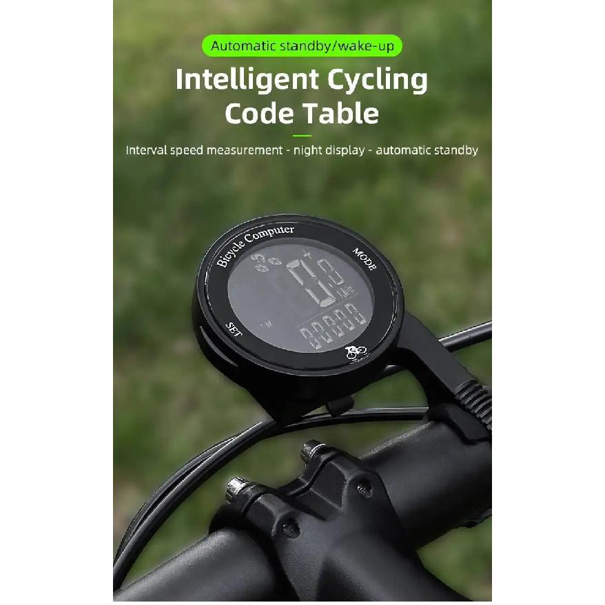 ESLNF Wireless Bike Computer Waterproof Bicycle Odometer Multi Functional LCD Screen Cycling Mountain Bike Speed Meter