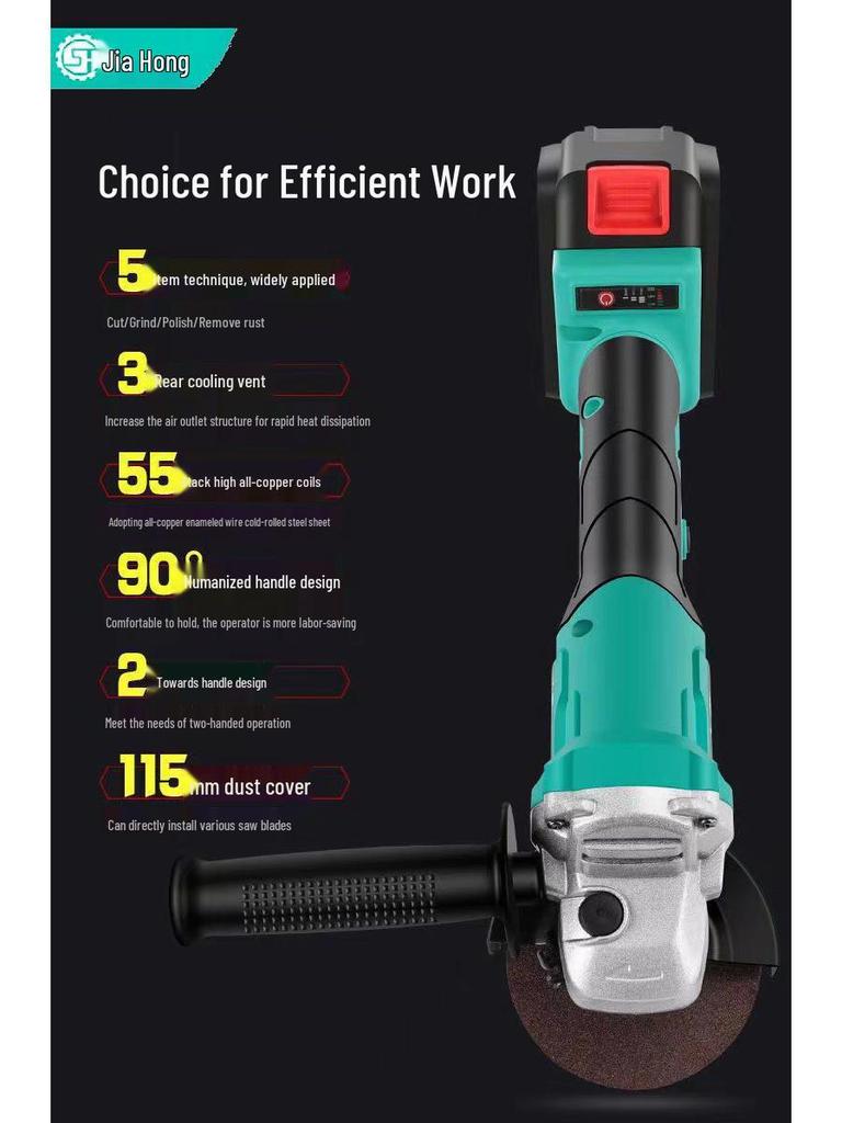 A3 Model 48VF Universal Brushless Lithium Battery High-Power Angle Grinder & Polisher
