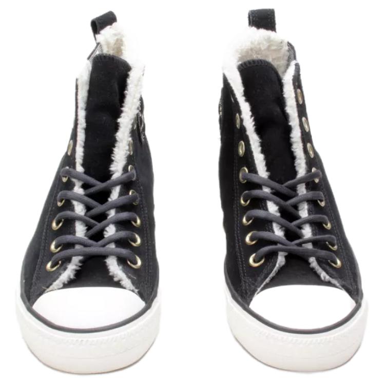 Converse Chuck Taylor Ct Chelsee Comfortable Versatile Warm Non-Slip High-Top Sneakers Women Sneakers Black 549599C