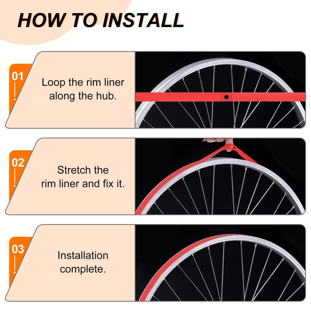uxcell Bicycle Rim Strip 26" x 20mm PVC Bike Tire
