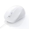 SANWA SUPPLY Silent Wired Blue LED White Mouse, MA-BL9W