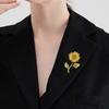 The Sunflower Brooch with Elegant Enamel Corsages Won The Championship in One Fell Swoop