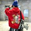 Latest vintage Y2K teddy bear double-sided printed hooded pullover hoodie for boys and girls,casual top for children of all ages
