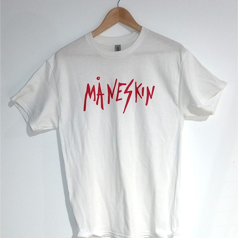 

Maneskin White or Black Red Logo T-Shirt - Mneskin rock band classic T-Shirt S разноцветный