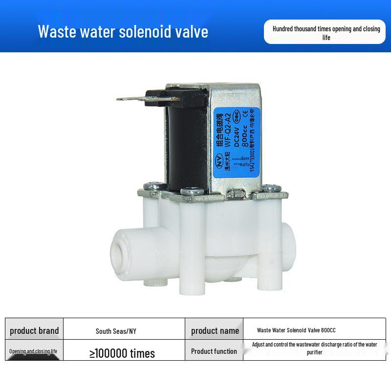 Univerzální 2/3cestný solenoidový ventil pro přívod vody a splachovací ventil odpadní vody pro čističky
