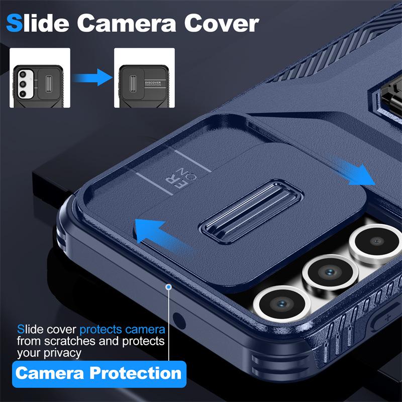 Pull-Push Ring Phone Case for Samsung S26Ultra, S23+, A16, A05S & S25FE