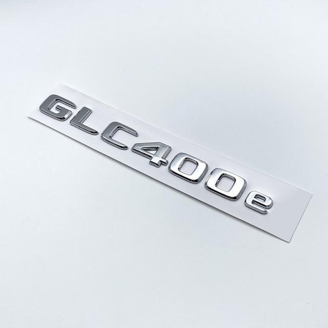 3D Chrome Black Letters GLC300de GLC300e GLC350e  GLC400e 4Matic Emblem for Mercedes Benz GLC X253 Car Trunk Logo Sticker