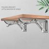 Folding Shelf Brackets Stainless Steel Collapsible Shelf Bracket Wall Mounted DIY Triangular Brackets for Table Work F