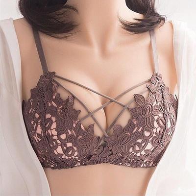 Sexy Lingerie Women Lace Floral Embroidery Bra Underwear Fashion Seamless Push Up Bras Wireless Adjusted Bralette