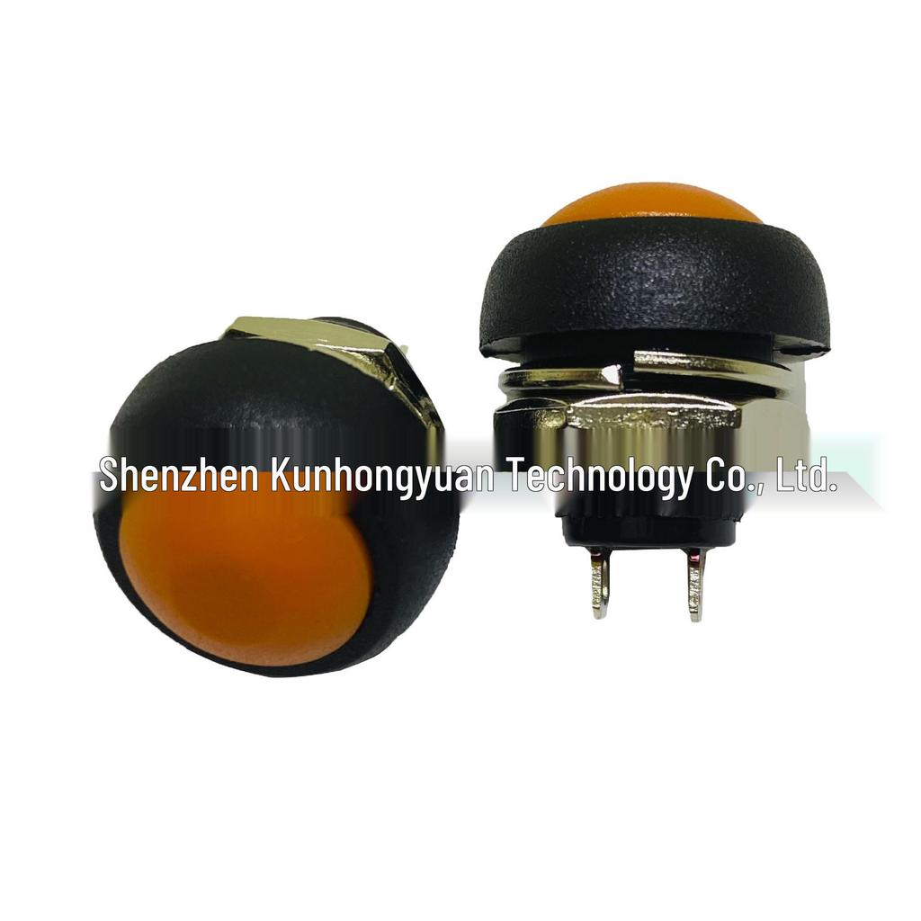 PBS-33B 12MM Waterproof Momentary Push Button Switch - Self-Resetting, Round, No Lock.