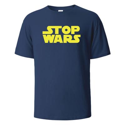 Stop Wars Potisk Pánské Tričko Street Ležérní Prodyšná Trička 100% Bavlna Vtipná Horní Díly Street Oversized Trička Pro Muže Ženy