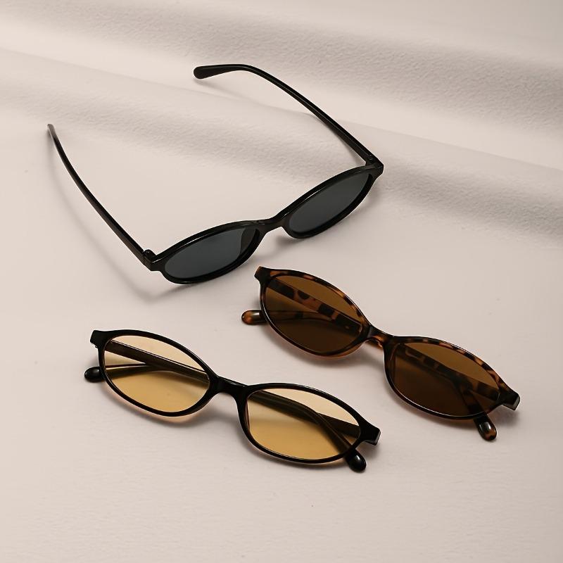 Set of Three Trendy Oval-Shaped Glasses for Women Perfect for Everyday Use And As Essential Gifts.