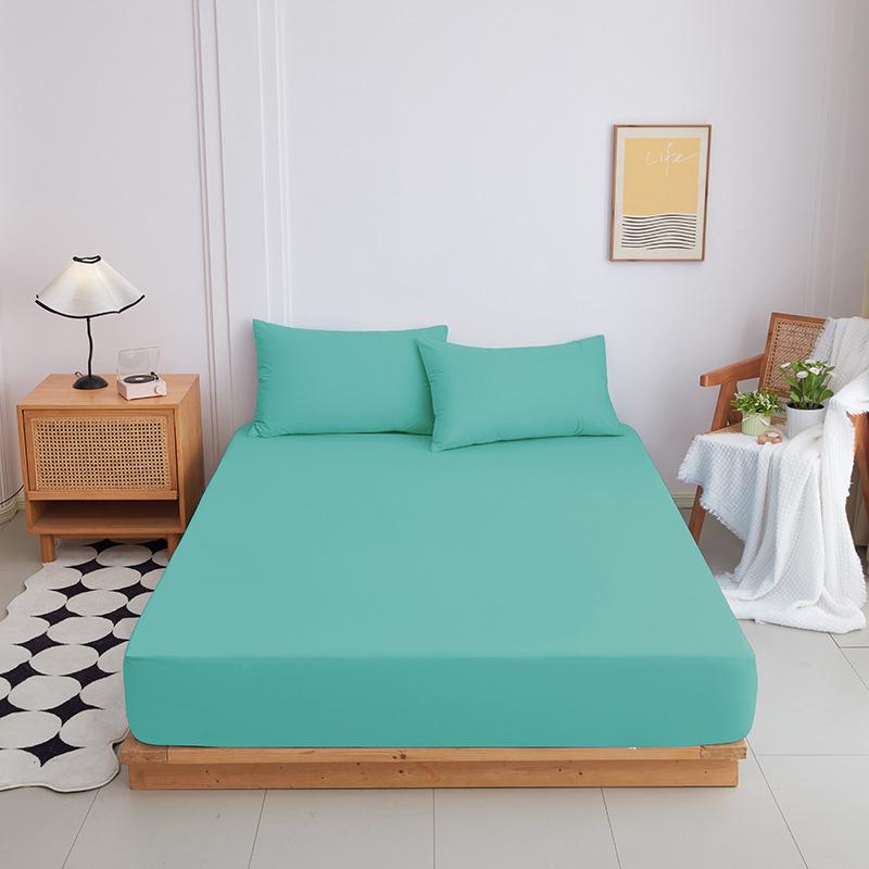 Napínací prostěradlo s gumičkou Jednobarevný chránič matrace pro jednolůžkové, dvoulůžkové a king postele 100% bavlna