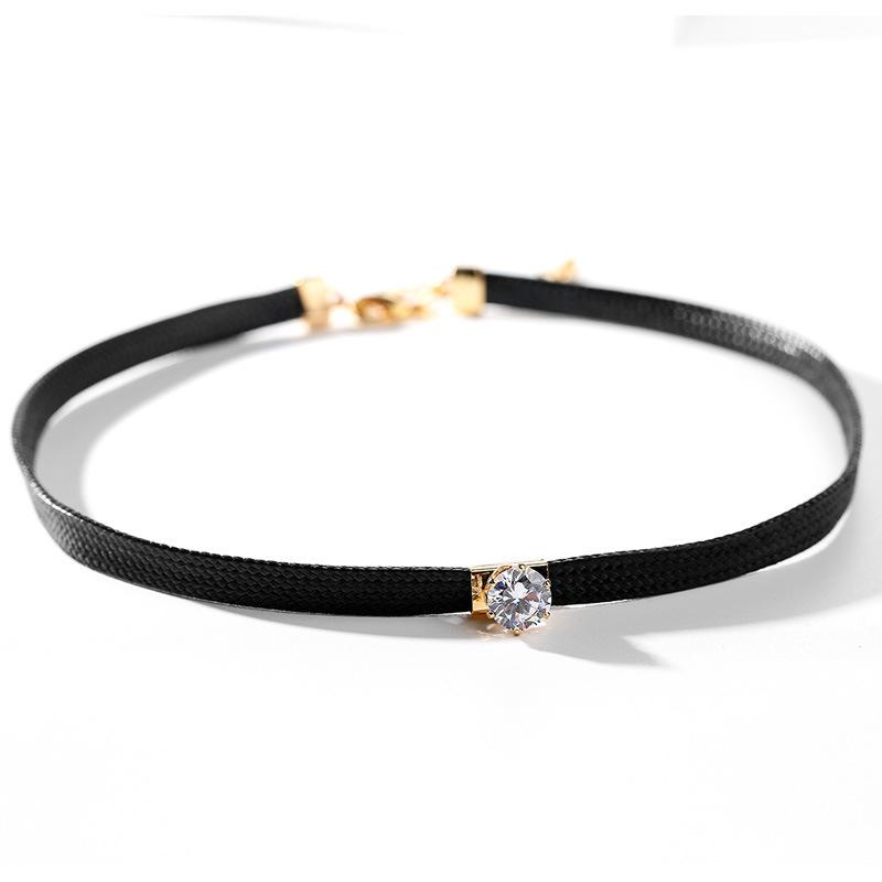 Choker, šperk na krk, řetízek na krk, krátký řetízek na klíční kost, náhrdelník, jednoduchá korejská verze pro ženy, univerzální límec, řemínek na krk.