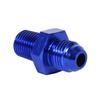 Adaptor drept pentru fitinguri de combustibil din aluminiu AN6 la NPT de 14" pentru mașină, albastru