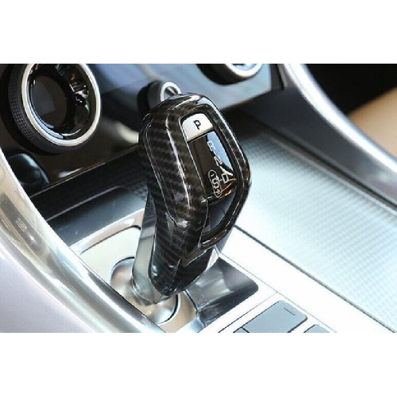 For Range Rover Evoque -23 Carbon Fiber Console Gear Shift Knob Cover Trim