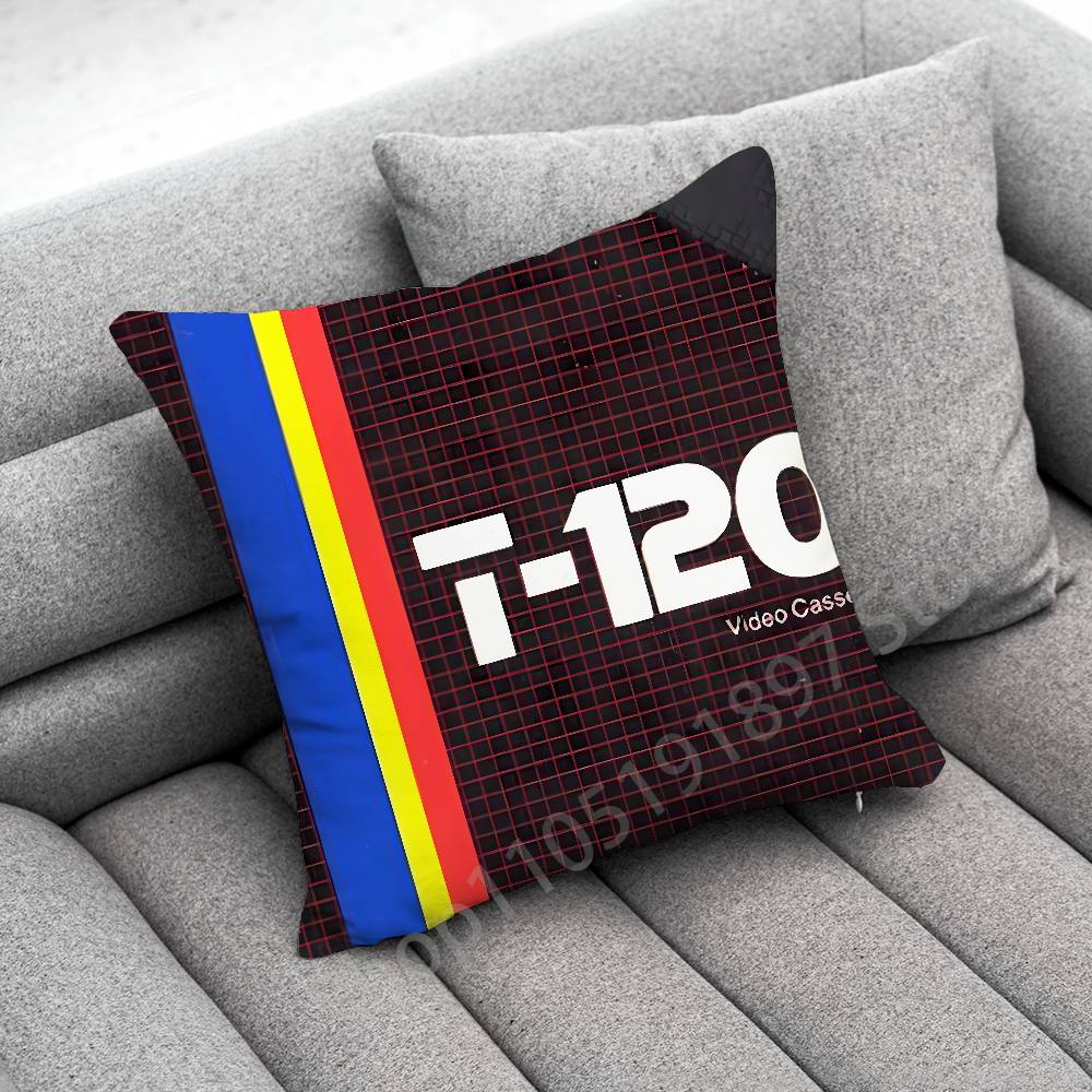 Retro VHS Video Tape Cassette Throw Pillow Case For 50x50cm 40x40cm 55x55cm 45x45cm 30x30cm Square Bedroom Pillowcase Cover