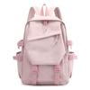 Student Backpack Solid Color Backpack Travel Bag Lightweight Casual Backpack