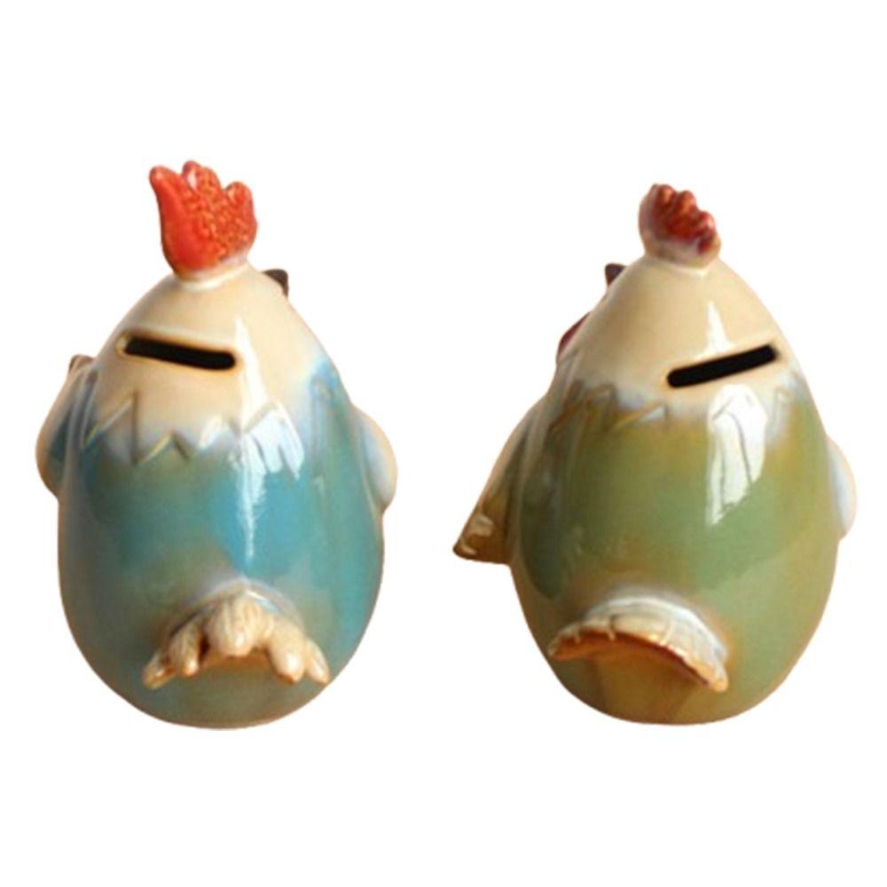 Chicken Shaped Piggy Coin Bank Creative Cute Money Box Unique Ceramic Piggy Bank  Home Decoration