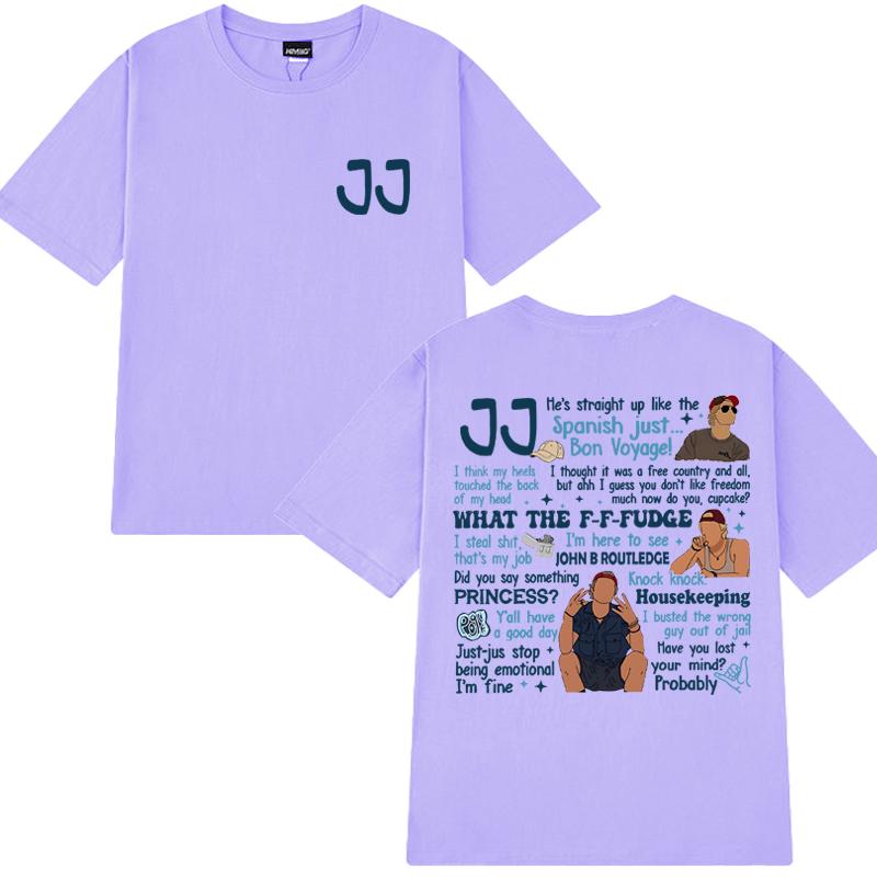 2025 New In JJ Maybank T Shirts Men Women OBX Quotes Short Sleeve T-shirt Unisex Rudy Pankow Oversized 100% Cotton Clothing Tops