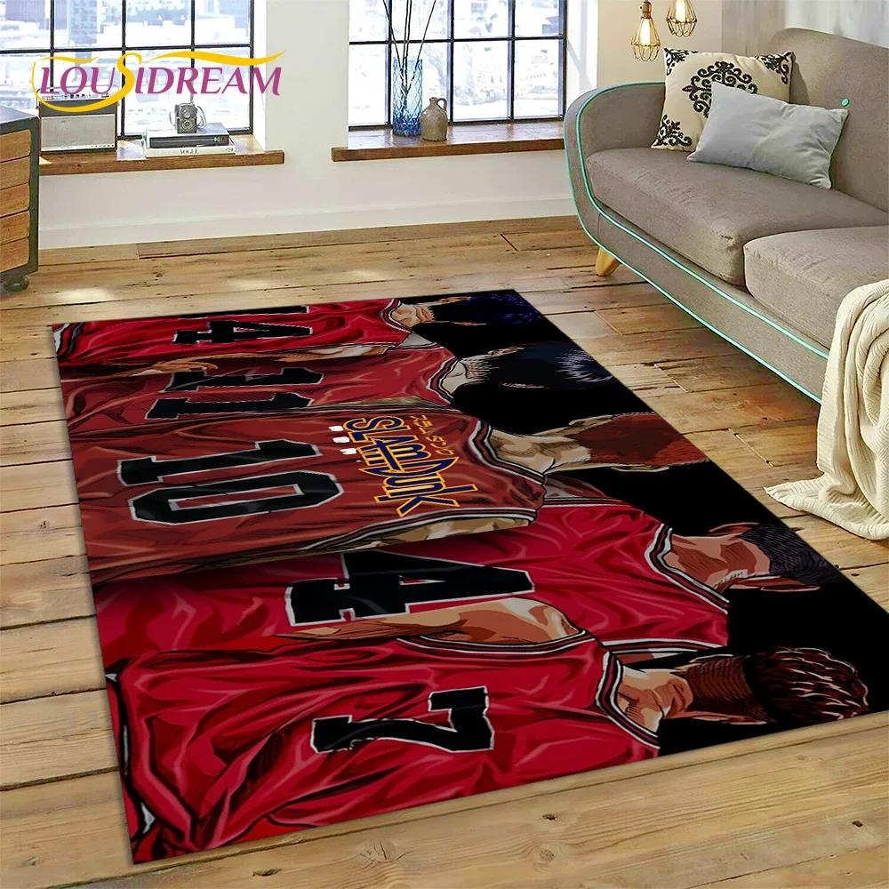 Cartoon Slam Dunk Basketball Anime Carpet Rug for Bedroom Living Room Home Sofa Decoration,Children Game Large Decor Floor Mat