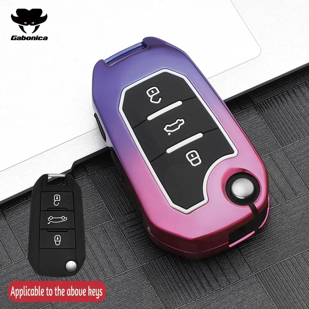 New Zinc Alloy Shell For Peugeot Gt 208 2008 308 3008 408 508 107 301 Citroen C4 Cactus C5 Ds4 Ds5 Car Key Cover Case Holder Fob