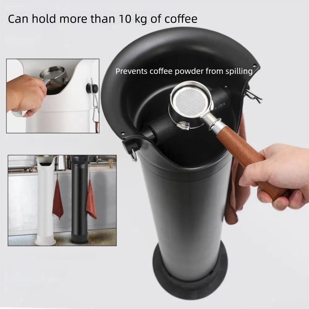 High Capacity Coffee Knock Box Durable Detachable Removable Lid Coffee Grounds Container Easy To Clean Coffee Crusher Bucket