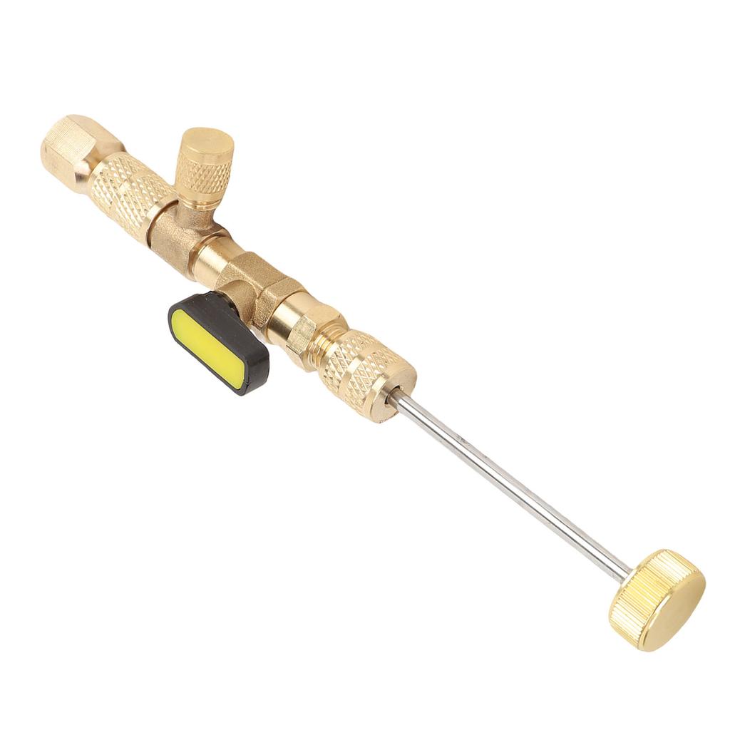 Valve Core Removal Installation Tool Kit with Adapter 10 Valve Cores and Stem for R22 R12 R407 R410 R404 R32 Refrigerants