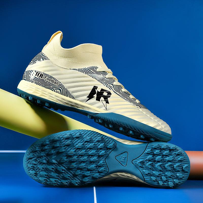 New youth sports football shoes men's and women's high-top HR football shoes match football shoes men's training shoes