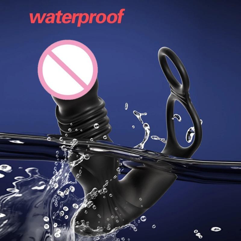 Bluetooth APP-Controlled Thrusting Prostate Massager for Men – Wireless Remote Anal Vibrator & Butt Plug