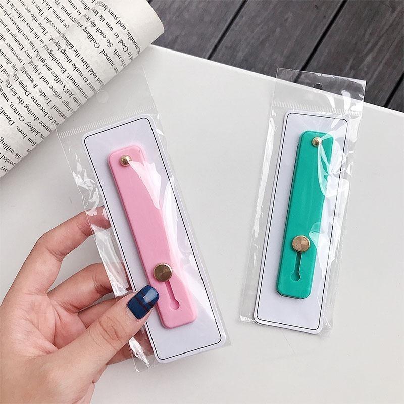 1Pcs Universal Phone Hand Band Bracket Silicone Phone Holder Finger Ring Push Pull Grip Stand Sticker Phone Holder