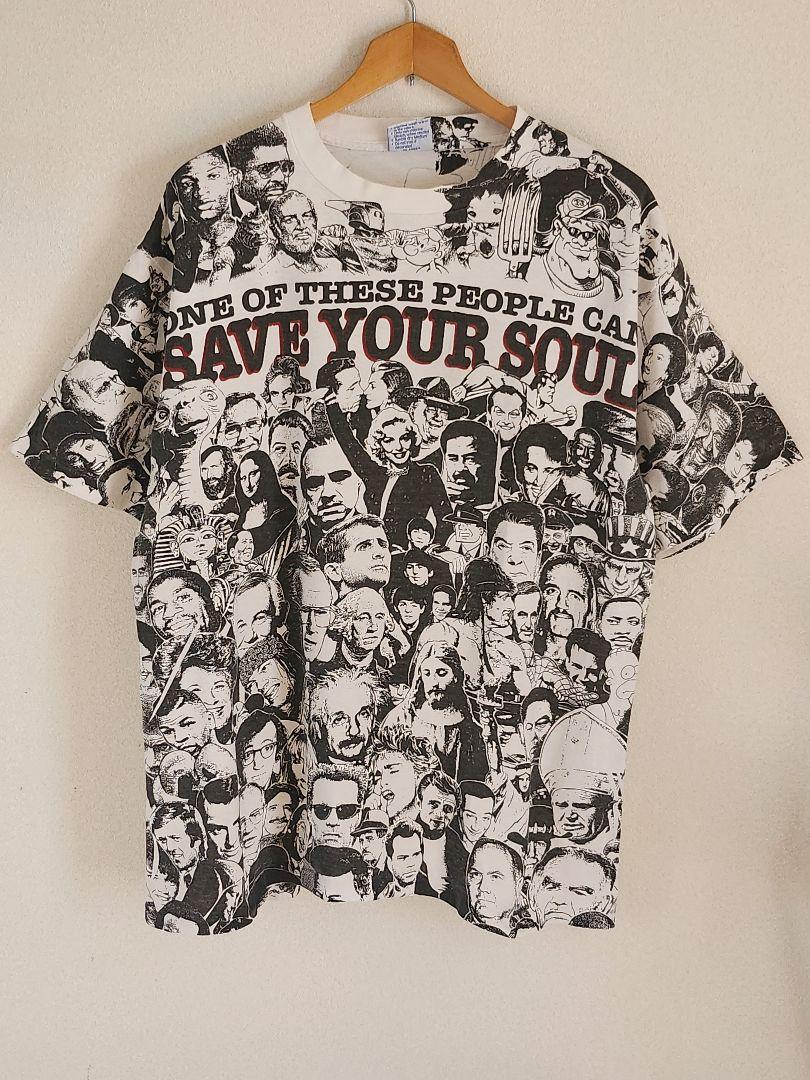

[USED] 90s T-Shirt Vintage Movie Band Anime Art Great People Hollywood Sports Made in USA XL