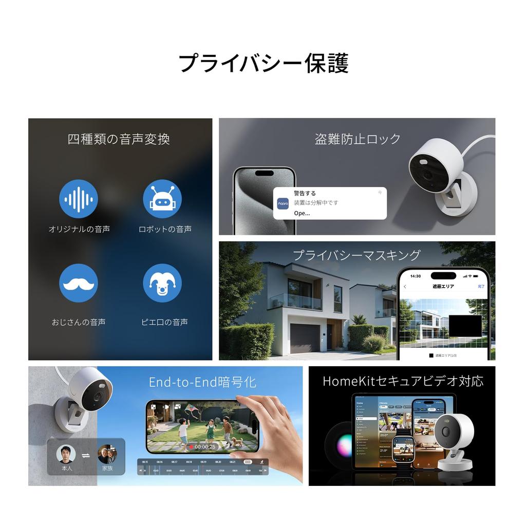 Cámara de Seguridad Inteligente Aqara G100 Monitoreo IP65 2K Visión Nocturna Completa IA Privacidad Alexa HomeKit Smartphone Hogar para Personas Mayores Blanco - Cámara de Entrada/Mascotas,