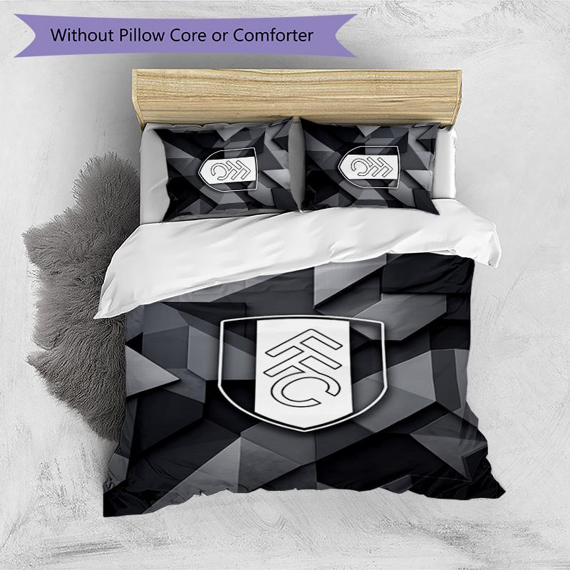 Ensemble de literie 3 pièces imprimé Fulham Football, Ensemble de housse de couette confortable et respectueux de la peau pour chambre à coucher