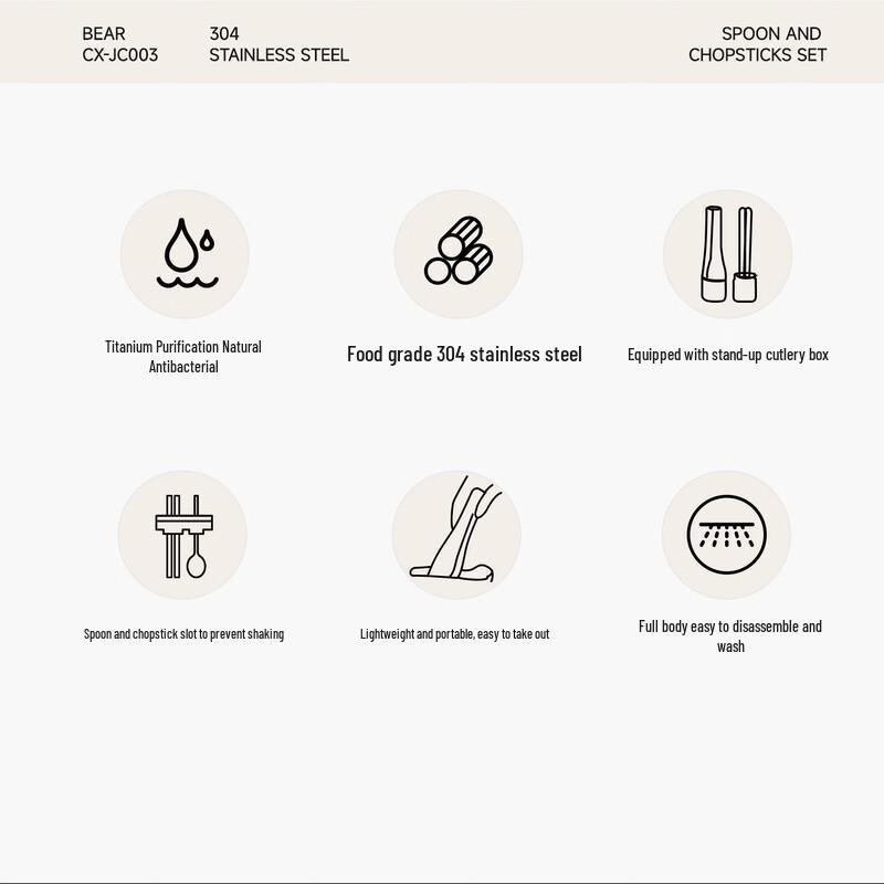 Bear Portable Titanium Cutlery Set