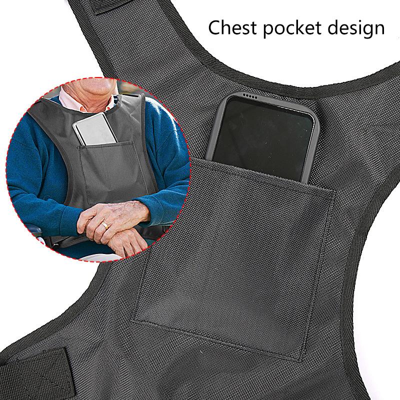 Rückenlehne im Westenstil, Rollstuhlgürtel, Patientenrollstuhl, Absturzsicherung, fester Schutzgurt