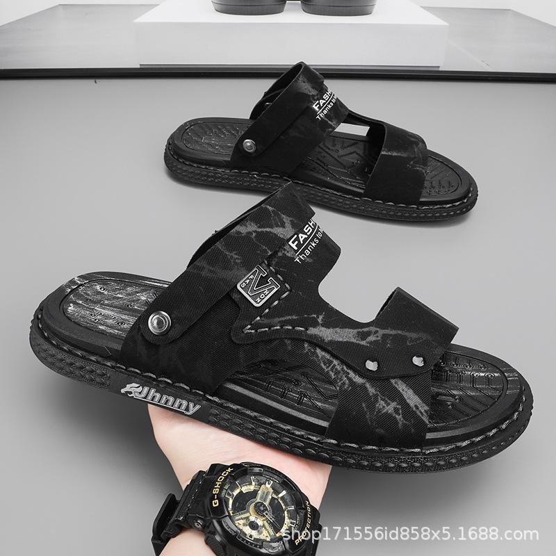 Vietnamese Slippers Sandals Dual-purpose Men's Summer Outer Wear Trend Men's Deodorant Driving Work Non-slip Beach Tide Shoes