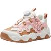 Anta Kids Synthetic Leather Fabric Comfortable Versatile Non-Slip Wear-Resistant Low-Top Casual Shoes Men Casual Shoes White Pink A22448829-1