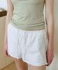 ANDNEEDS [Scrunchie Set] Libet Punching Short Pants (White)