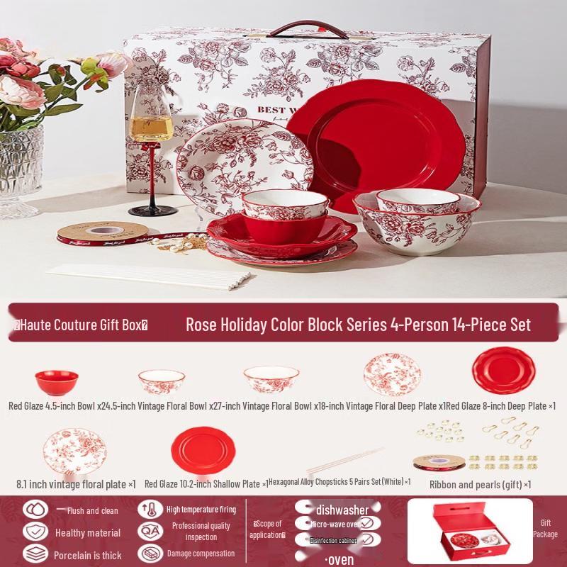 Rose Holiday Engagement Dinnerware Set