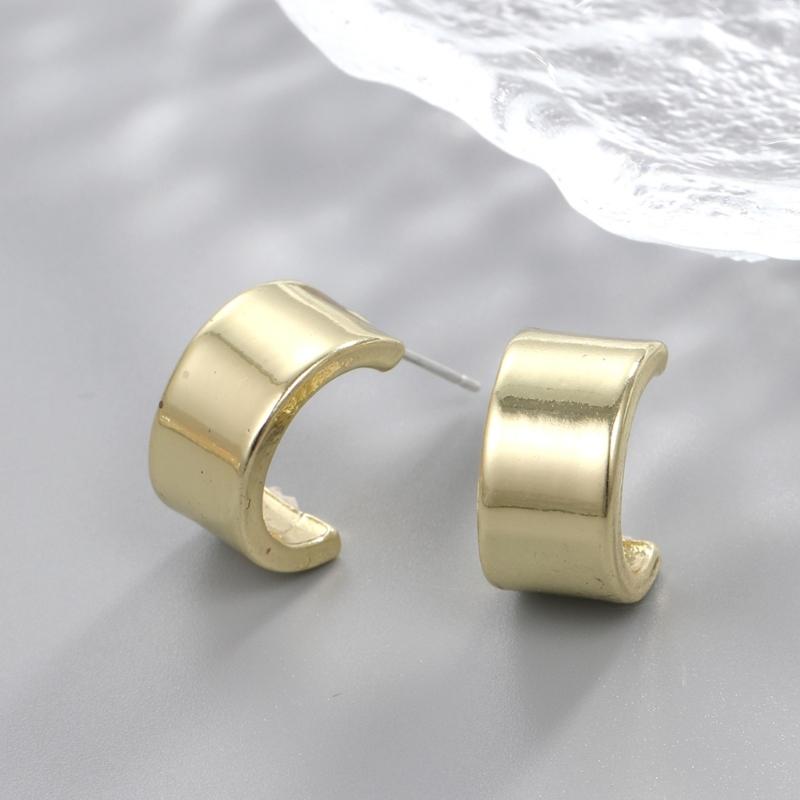 Simple Pea Shaped Alloy Silver Gold Color Drop Earrings For Women Korean Fashion Jewelry Party Girls Unusual Accessory