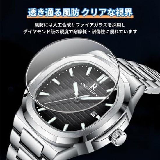 Mens Watch 3 ATM Water-resistant Date Luminous Quartz Nautilus Stainless Steel Business Wrist Formal Sports Job Hunting Men Popular Stylish Gift