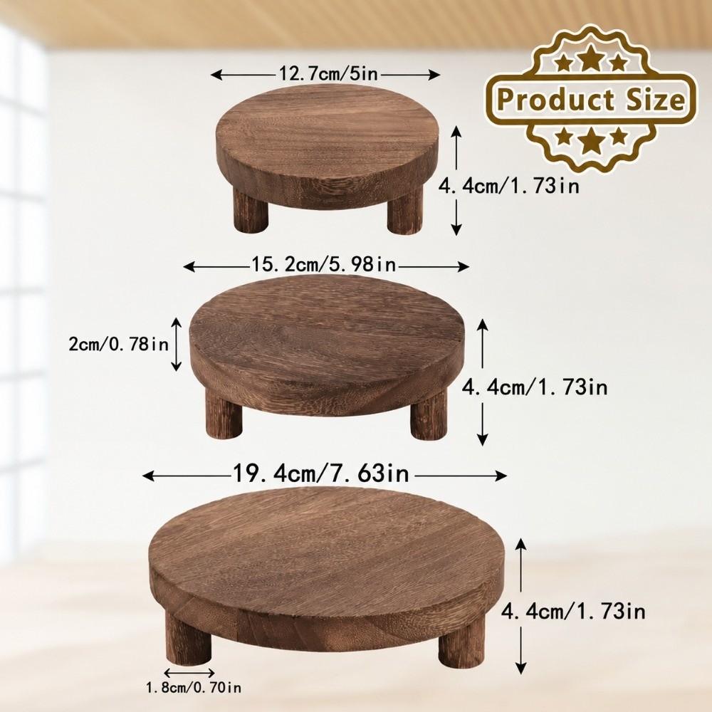 Decorative Base Wood Plant Stand Stepped Flower Pot Holder New Wood Pedestal Riser Balcony