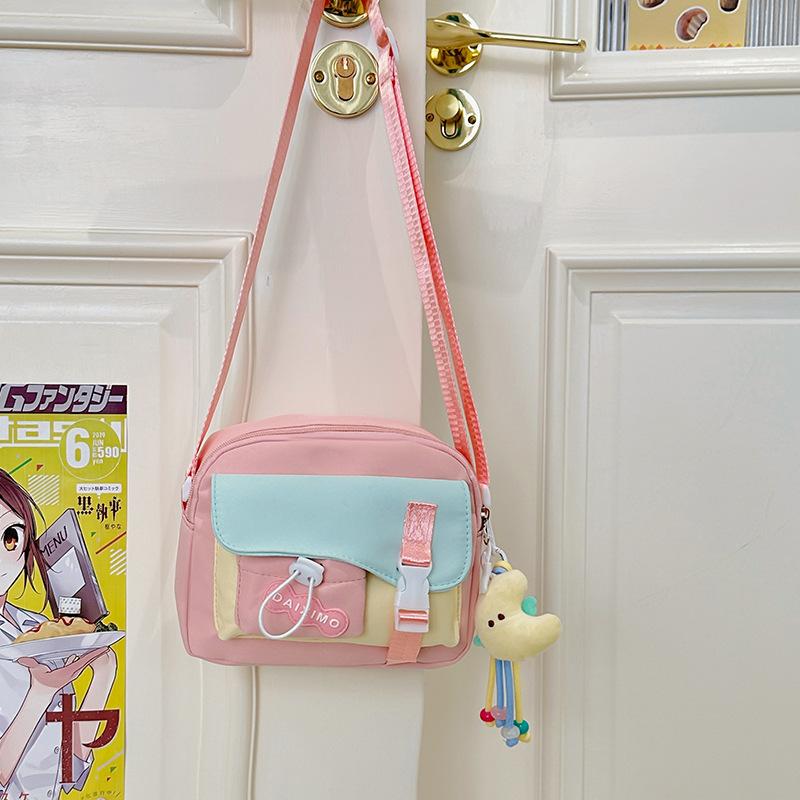 

Новая высококачественная женская сумка для мобильного телефона, повседневная и легкая, для прогулок, милая студенческая универсальная сумка-мессенджер single package розовый